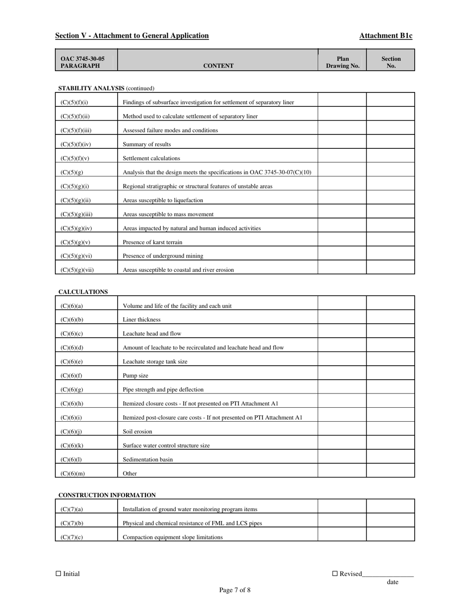 Attachment B1C Residual Solid Waste Landfill - Ohio, Page 7