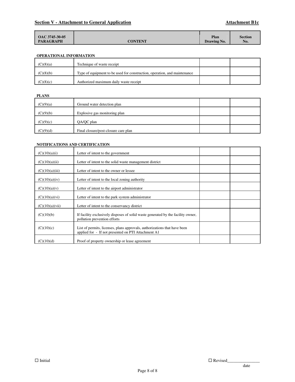 Attachment B1C Residual Solid Waste Landfill - Ohio, Page 8