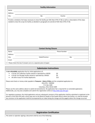 Scrap Tire Facility Registration Application - Ohio, Page 7