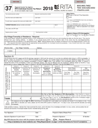 Form 37 Rita Individual Income Tax Return - Ohio