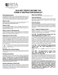 Document preview: Instructions for Form 27 Net Profit Income Tax - Ohio
