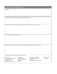 Local Highway Authority&#039;s Grade Crossing Evaluation Form - Ohio, Page 2