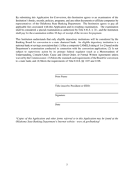 Application for Conversion From a Nationally Chartered Institution to an Oklahoma State Chartered Bank - Oklahoma, Page 5