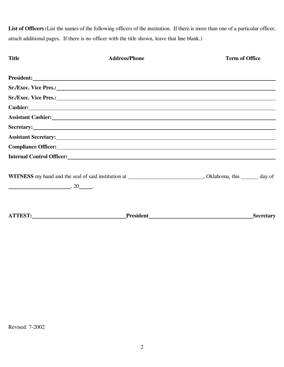 Report of Officials - Oklahoma, Page 2