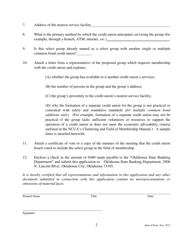 Application for Addition of Select Group - Oklahoma, Page 2