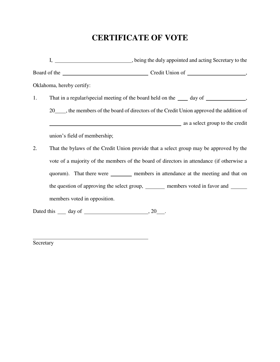 Application for Addition of Select Group - Oklahoma, Page 4