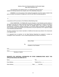 Application to Change Location of Main Office or Branch - Oklahoma, Page 3