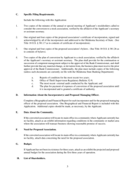 Application for Certificate of Authority (Conversion From National Banking Association or Oklahoma Chartered Bank Into Stock Association) - Oklahoma, Page 3