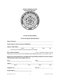 Document preview: Money Order License Renewal Report Form - Oklahoma