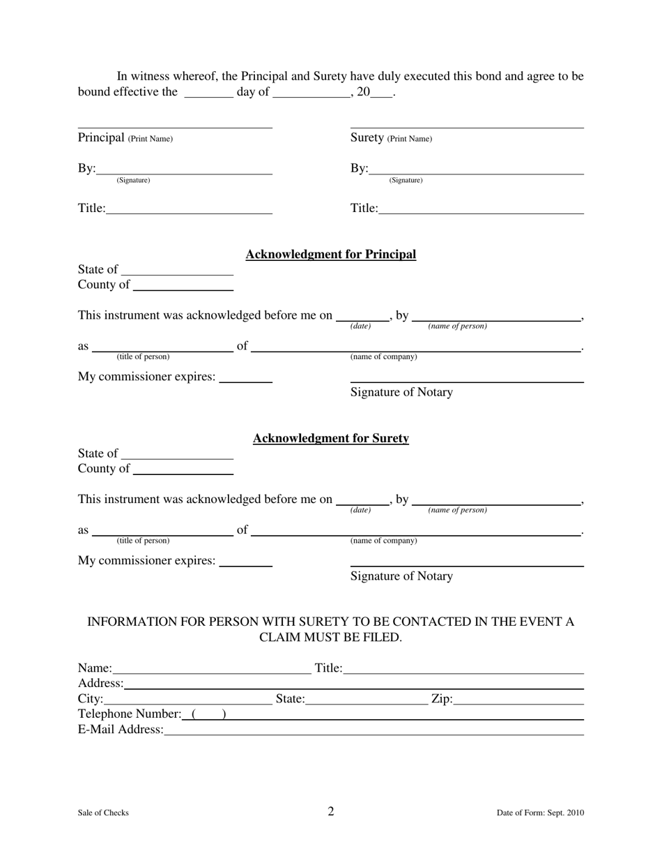 Application for License to Engage in the Business of Selling or Issuing Checks - Oklahoma, Page 10