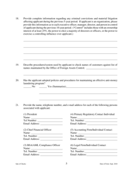 Application for License to Engage in the Business of Selling or Issuing Checks - Oklahoma, Page 5