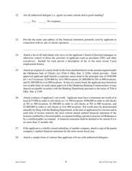 Application for License to Engage in the Business of Selling or Issuing Checks - Oklahoma, Page 6