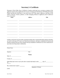 Application for License to Engage in the Business of Selling or Issuing Checks - Oklahoma, Page 8
