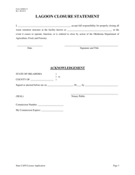 Form AEMS115 Concentrated Animal Feeding Operation License Application - Oklahoma, Page 3