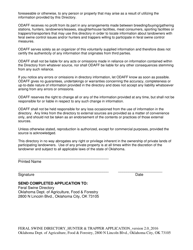 Hunter &amp; Trapper Application Form - Feral Swine Directory - Oklahoma, Page 2