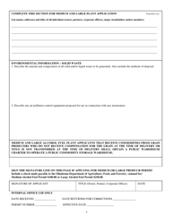 Form EA-1 Alcohol Fuel Producer Permit Application - Oklahoma, Page 3