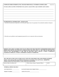 Form EA-2 Alcohol Fuel Producer Permit Renewal - Oklahoma, Page 2