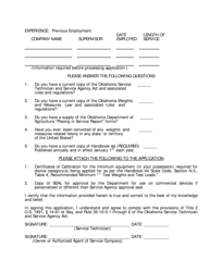 Application for Device Service Technician License - Oklahoma, Page 2