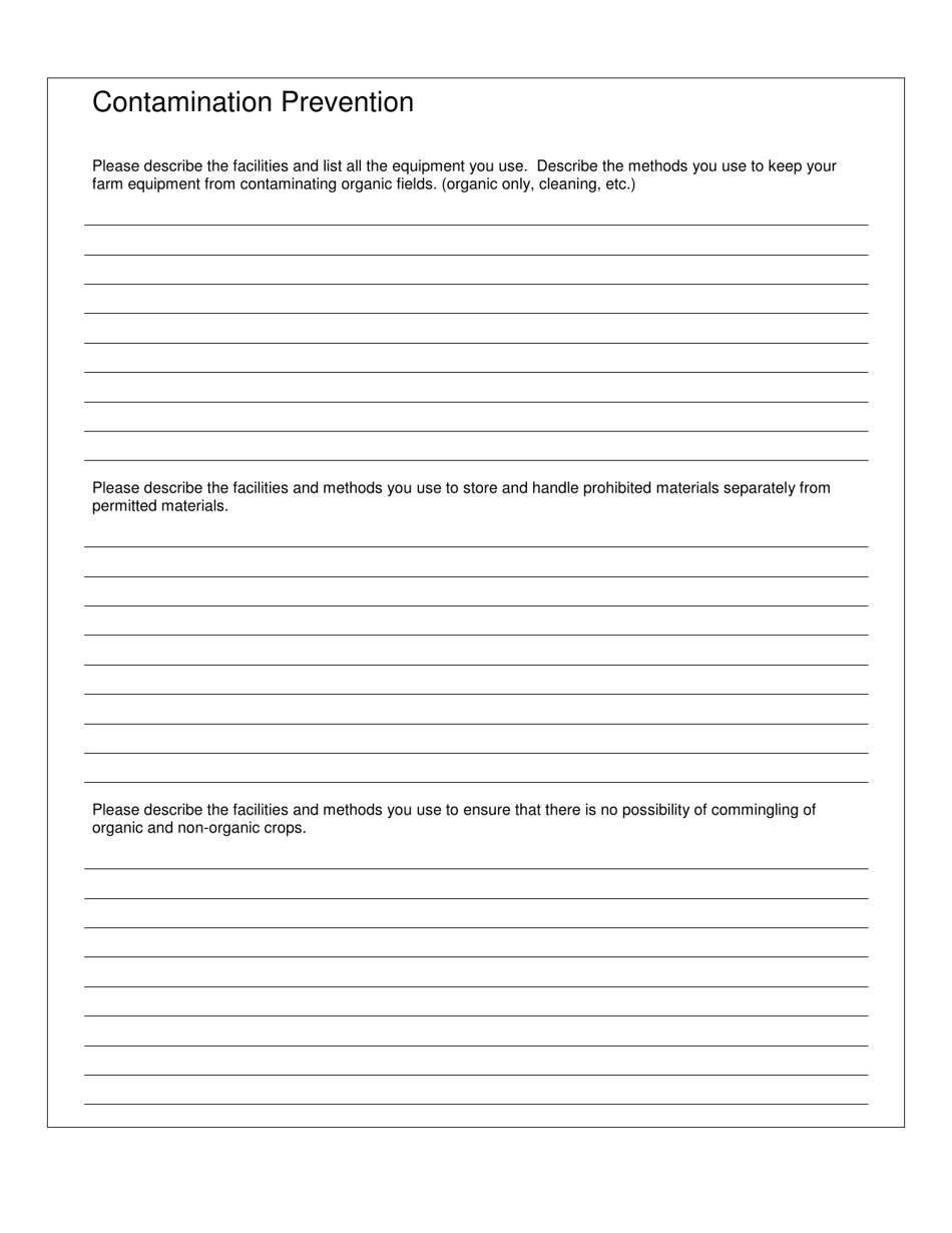 Form FS-5111 Organic Certification Program Producer Application - Oklahoma, Page 10