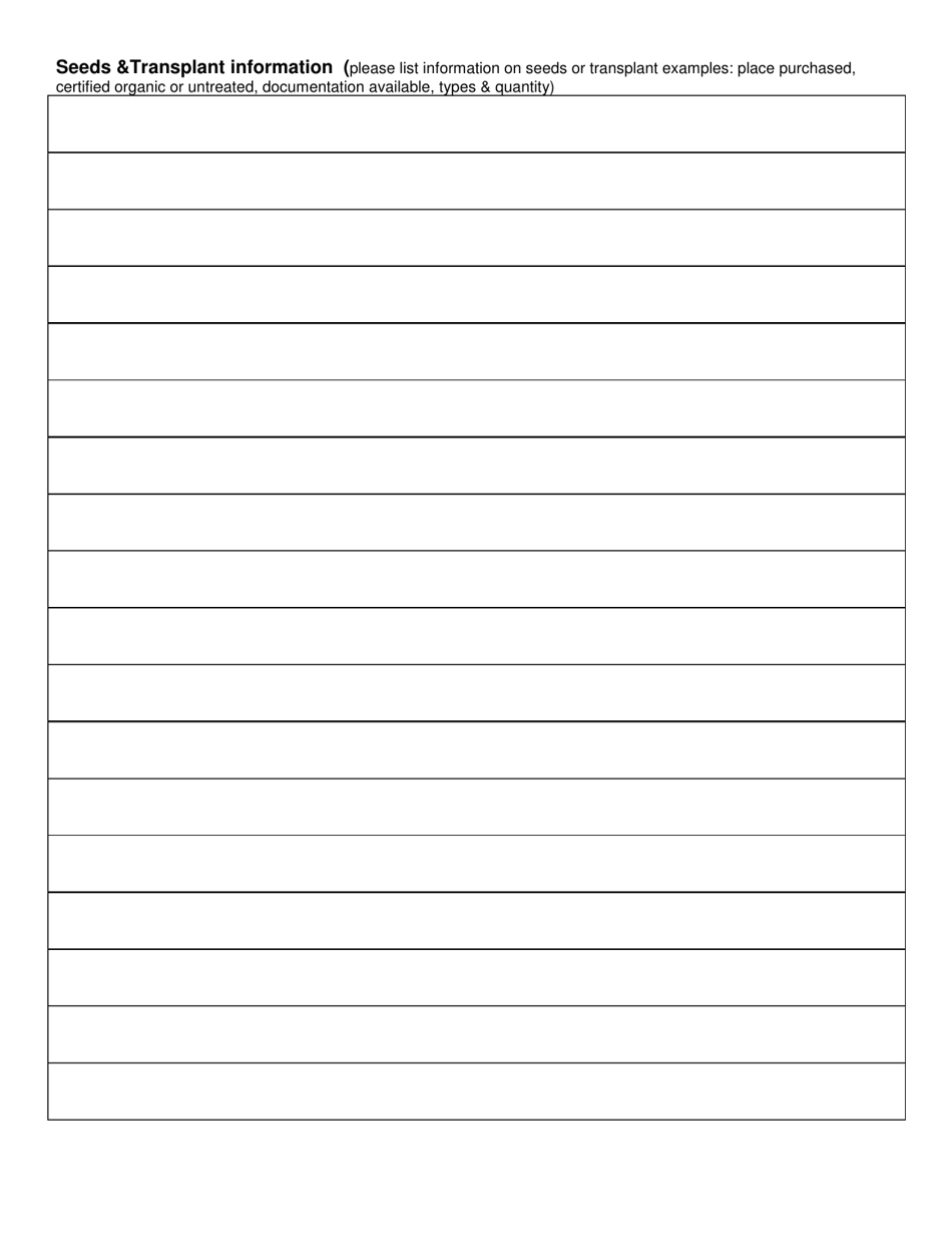 Form FS-5111 Organic Certification Program Producer Application - Oklahoma, Page 3