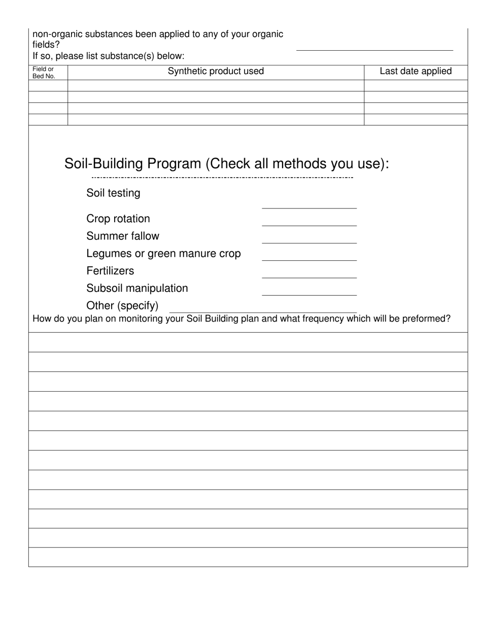 Form FS-5111 Organic Certification Program Producer Application - Oklahoma, Page 7
