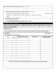 Form FS-5119 Organic Process/Handling Application - Oklahoma, Page 3