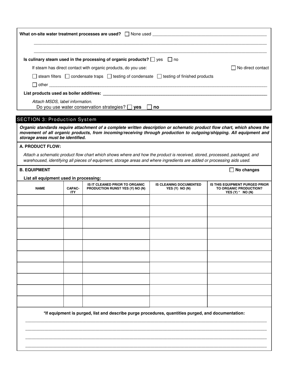 Form FS-5119 Organic Process / Handling Application - Oklahoma, Page 3
