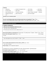 Form FS-5119 Organic Process/Handling Application - Oklahoma, Page 5