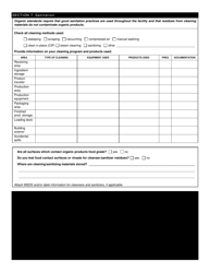 Form FS-5119 Organic Process/Handling Application - Oklahoma, Page 6