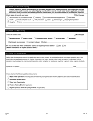 Form FS-5114 Organic Livestock Plan Application: Slaughter/Dairy - Oklahoma, Page 10