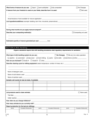 Form FS-5114 Organic Livestock Plan Application: Slaughter/Dairy - Oklahoma, Page 8