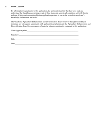 Marketing and Utilization Loan Application - Oklahoma, Page 6
