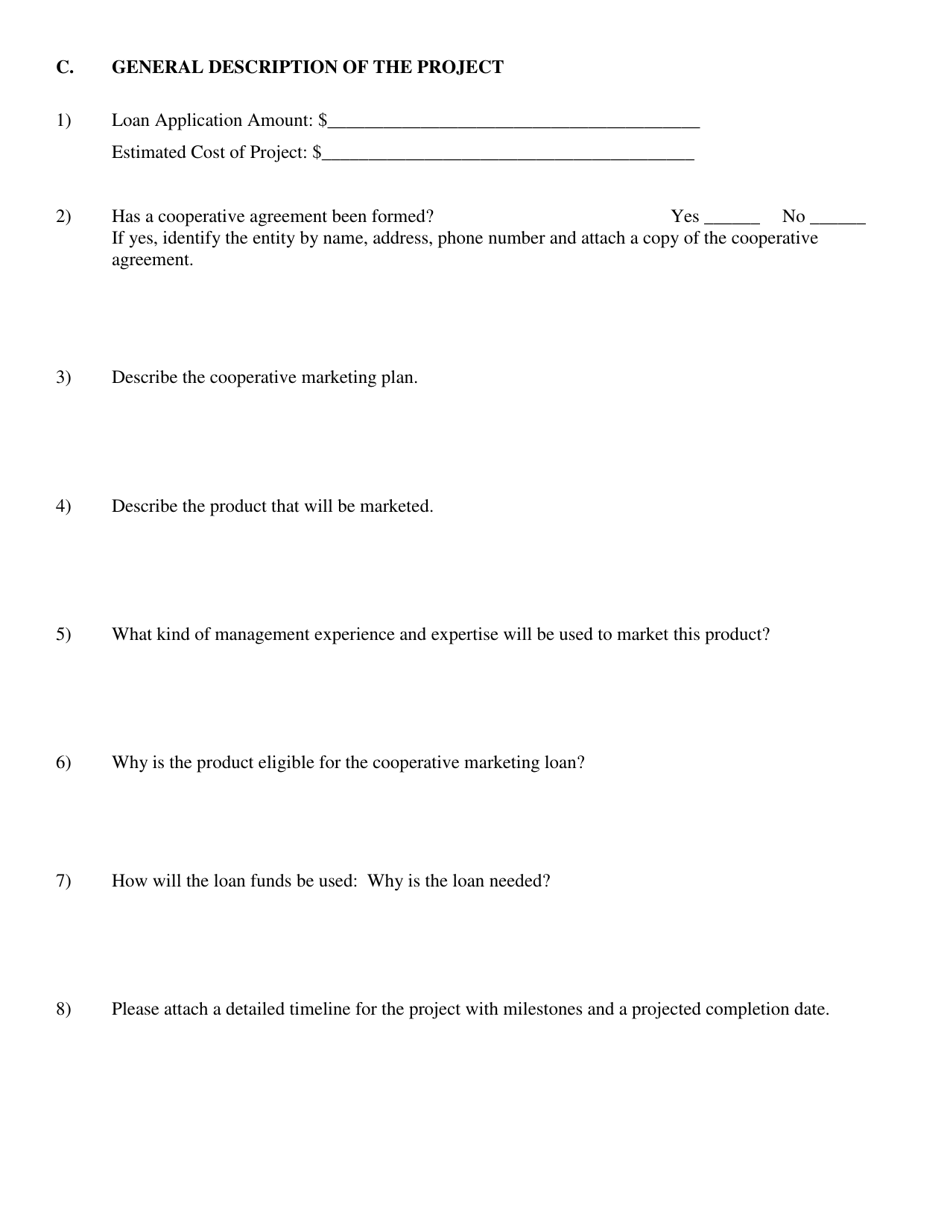 Cooperative Marketing Loan Application Form - Oklahoma, Page 3