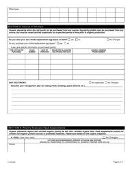 Form FS-5116 Organic Poultry Plan Application - Oklahoma, Page 2