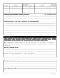 Form FS-5116 Organic Poultry Plan Application - Oklahoma, Page 5