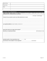 Form FS-5116 Organic Poultry Plan Application - Oklahoma, Page 8