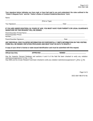 DOC Form OP-030118B Visitor&#039;s Request Form - Oklahoma, Page 3
