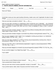 DOC Form OP-110210 Attachment A Applicant Questionnaire &amp; Background Investigation Form - Oklahoma, Page 4