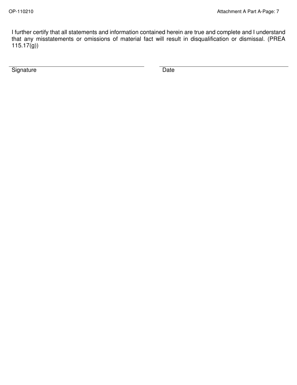 DOC Form OP-110210 Attachment A Applicant Questionnaire  Background Investigation Form - Oklahoma, Page 7