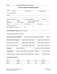 Document preview: DOC Formulario OP-020307A Forma De Registro Del Ofensor Sexual - Oklahoma (Spanish)