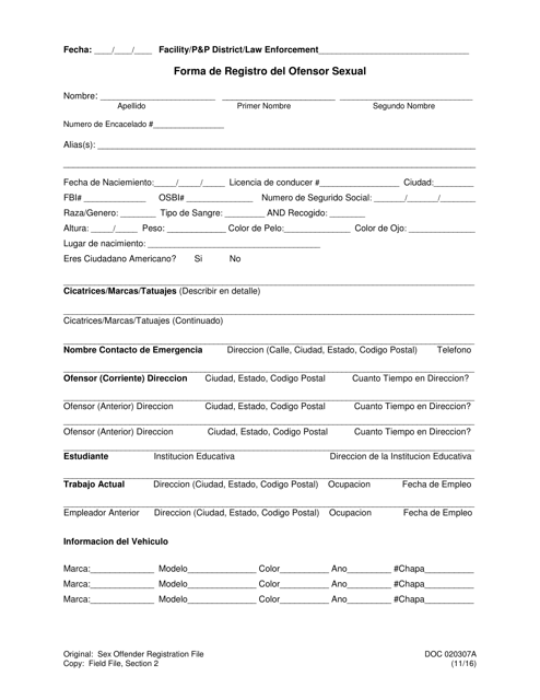 DOC Form OP-020307A  Printable Pdf