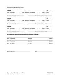 DOC Form OP-020307C Violent Offender Registration Form - Oklahoma, Page 2