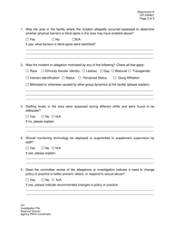 Form OP-030601 Attachment K Sexual Abuse/Harassment Incident Review - Oklahoma, Page 2