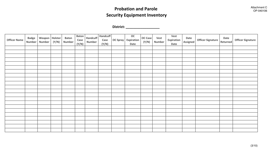 Form OP-040106 Attachment C - Fill Out, Sign Online and Download ...