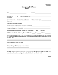 Document preview: DOC Form OP-053001 Attachment B Emergency Drill Report - Oklahoma