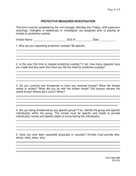 Document preview: DOC Form OP-060106B Protective Measures Investigation - Oklahoma