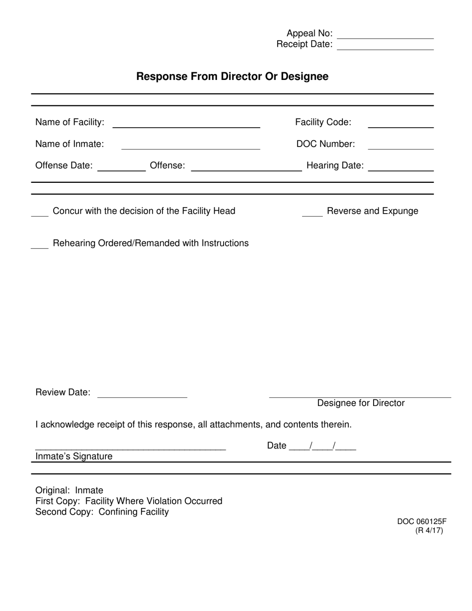 DOC Form OP-060125F Download Printable PDF or Fill Online Response From ...