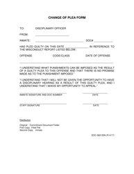 Document preview: DOC Form OP-060125N Change of Plea Form - Oklahoma
