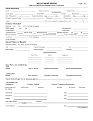 Document preview: DOC Form OP-060203A Adjustment Review - Oklahoma