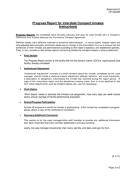 DOC Form OP-060206 Attachment D Progress Report for Interstate Compact Inmates - Oklahoma, Page 2